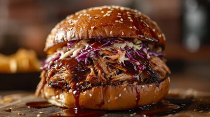Burger on plate