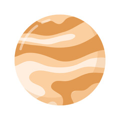 Flat Planet Illustration