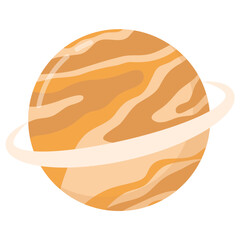 Flat Planet Illustration