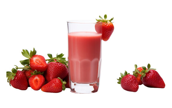 strawberry juice isolated on png