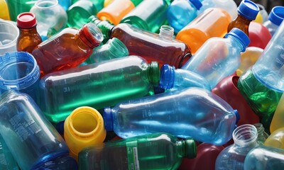 Colorful Assortment of Plastic Bottles