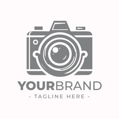 Camera logo vector illustration template