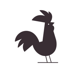 modern simple poultry rooster logo vector © makmur