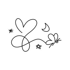 hand drawn cute decorative element