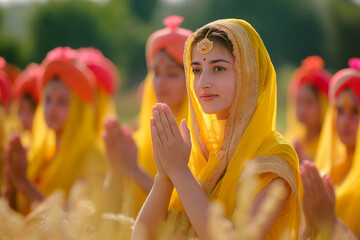 Happy Baisakhi for Punjabi sikh festival - obrazy, fototapety, plakaty