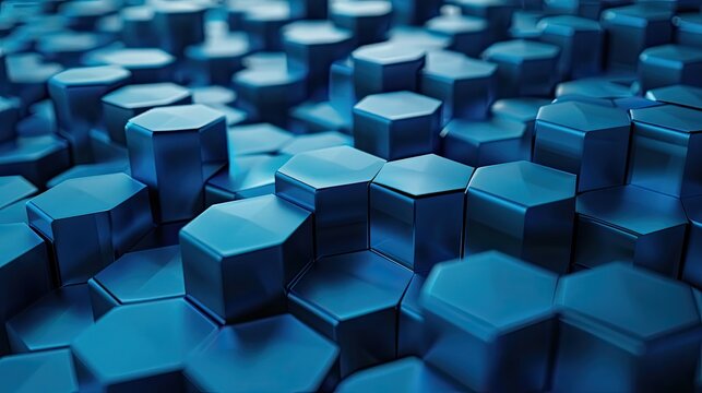 3d render background with blue abstract geometric shapes