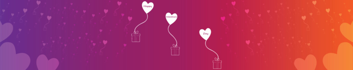 Happy valentines day. Vector banner, greeting card, flayer, poster,  with text Happy valentines day