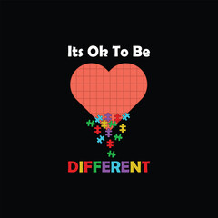 Autism Graphic Tshirt Design Autism Awareness Day retro custom autism autistic heart love