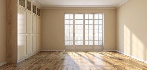 Fototapeta premium empty room with window