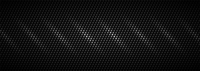 Black carbon fiber texture steel background. Dark metal texture carbon fiber background. Web design template. Vector illustration
