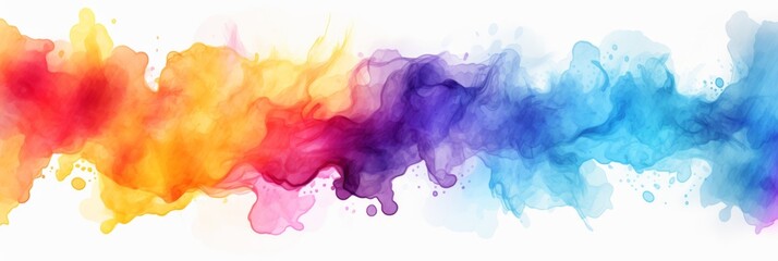 background colored watercolor spots, banner