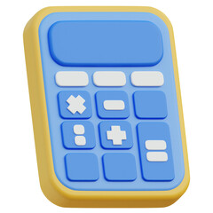 Calculator 3D icon design for poster banner