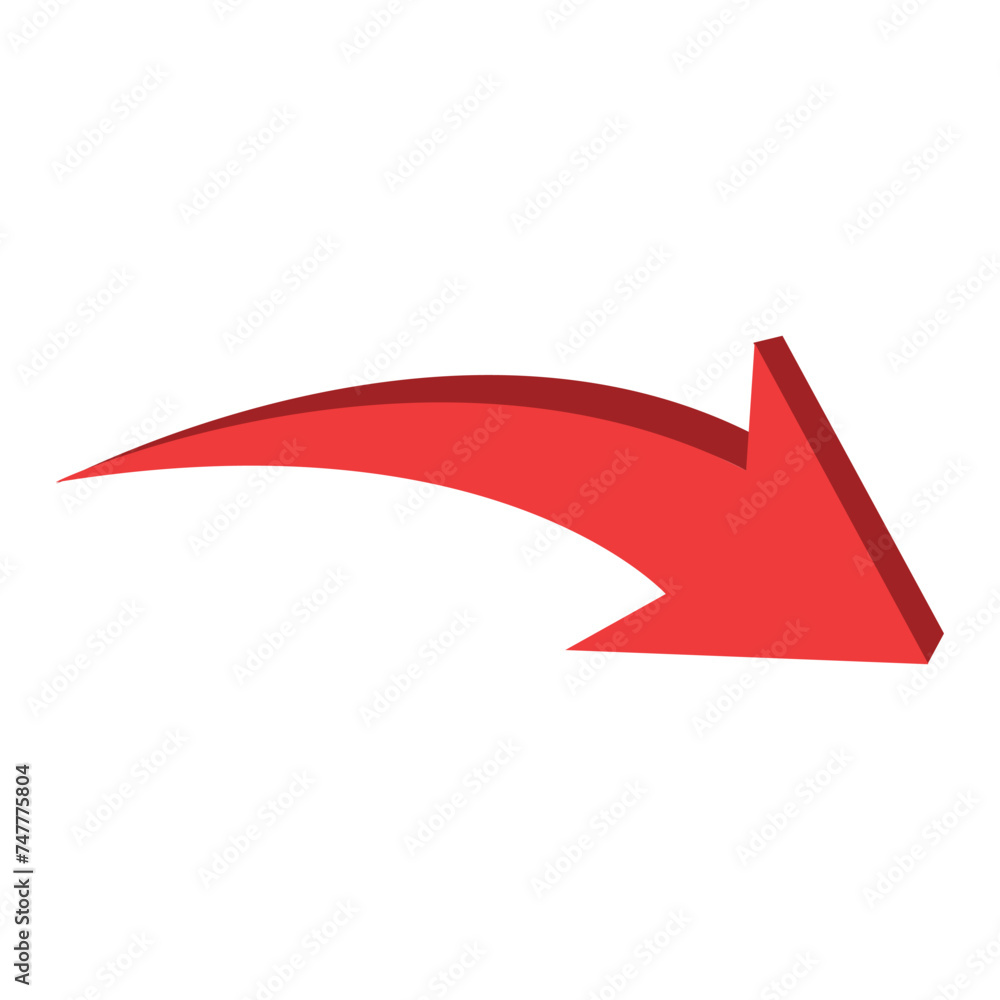 Poster red arrow left direction icon on a transparent background, arrow icon illustration vector for your w