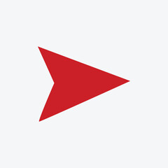 Red arrow icon, Red color arrow indicator. Vector illustration. Eps file 653.