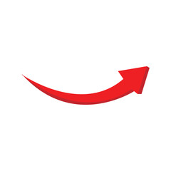 red arrow icon on white background. flat style. arrow icon for your web site design, logo, app, UI. arrow indicated the direction symbol. curved arrow sign. Vector illustration. Eps file 655.