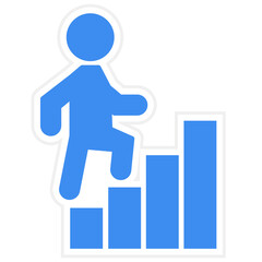 Climbing Steps Icon Style