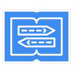 Fototapeta premium Guide Sign Icon Style