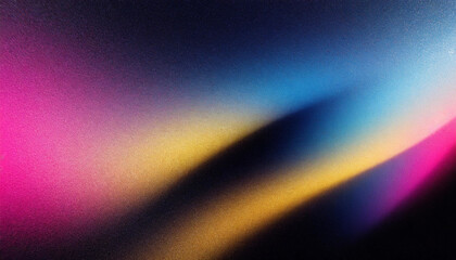 Dazzling Color Symphony: Blue, Pink, and Yellow Gradient on Grainy Background