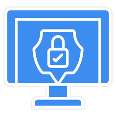 Obraz premium Pc Protection Icon Style