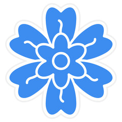 Alpine Forget Me Not Icon Style