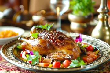 roasted duck with vegetables