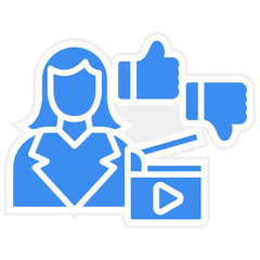 Obraz premium Film Critic Female Icon Style