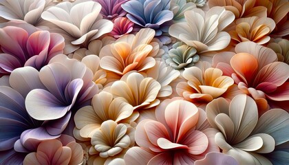 Tranquil Blooms in Soft Pastels