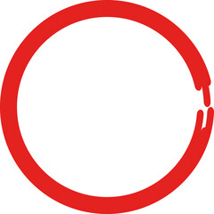 Red Zen Circle Highlight Illustration
