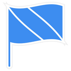 Scuba Flag Icon Style