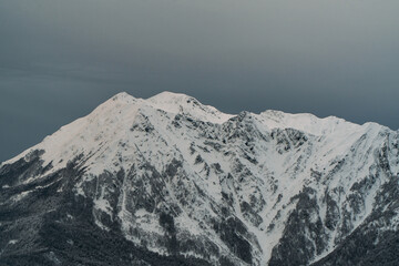 Sochi Mountain Peaks: Spectacular Foggy View with Beautiful Lighting