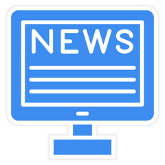 Online Newspaper Icon Style