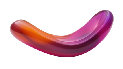Simple gradient purple dynamic curve on transparent background