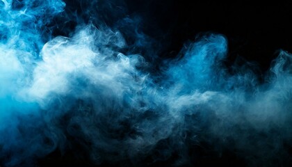 Obraz na płótnie Canvas Mystical Mist: Abstract Fog Drifting on Black Background with White Cloudiness