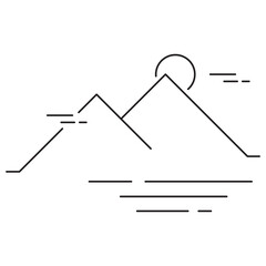 Geometric Mountain Lines