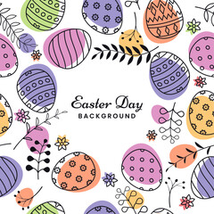 Colorful Easter Egg Pattern Background
