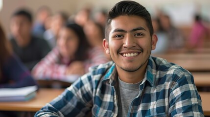Obraz premium Latino college student
