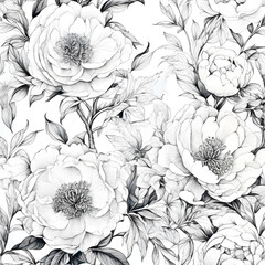 pen-and-ink-drawing-of-an-intricate-floral-pattern-sprawling-across-the-canvas-wallpaper-texture