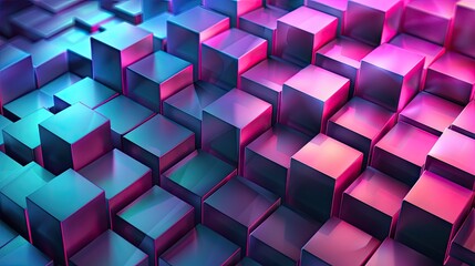 Abstract neon geometric shape backgrounds