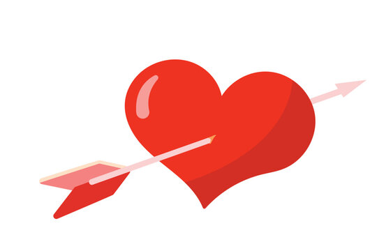  Crimson Heart Pierced By Cupid | Valentine's Day Series