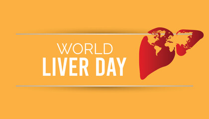 World Liver day observed every year in April. Template for background, banner, card, poster with text inscription.