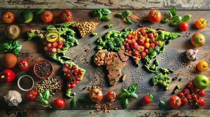 global movement towards sustainable eating, highlighting diverse cuisines that prioritize the planet's health