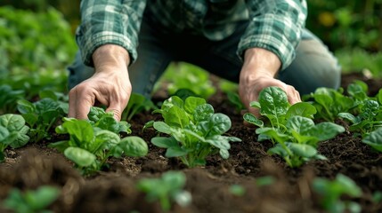 hands on experience of organic gardening, where every plant is nurtured with care