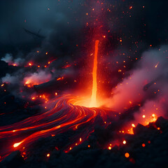 lava flowing 
