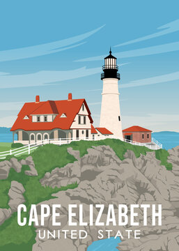 cape elizabeth lighthouse in united state