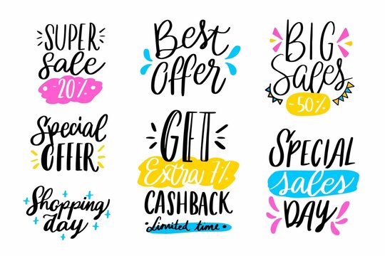Hand Drawn Sale Lettering Collection