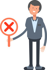 Male Character Showing Wrong Mark
