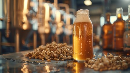 process of farm to glass craft brewing, emphasizing local ingredients and artisanal quality