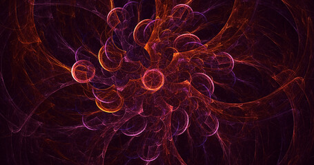 3D manual rendering abstract round light background. Its not AI Generatd illustration.