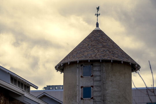 church steeple and cross in UC Davis