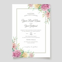 Watercolor Floral Invitation Card